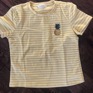 Super Comfy yellow pineapple T-shirt. Brand new!